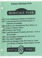 Kinkora Heritage Park Timeline