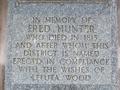 13fredhunterplaque