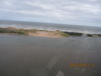 Aerial shot of sand dunes 